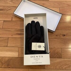 DENTS Lined Butter Soft Sheep Leather Luxury Driving Gloves NWT Large brown
